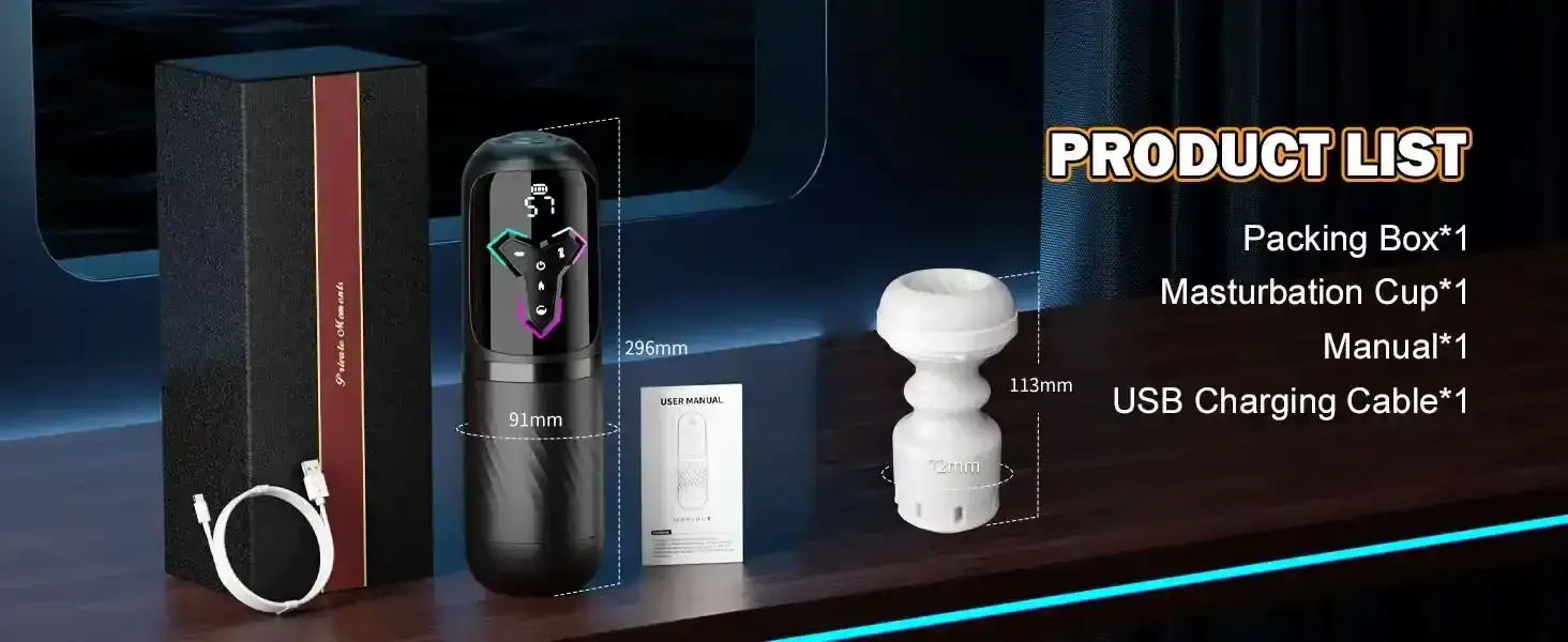realistic heated thrusting stroker for men
