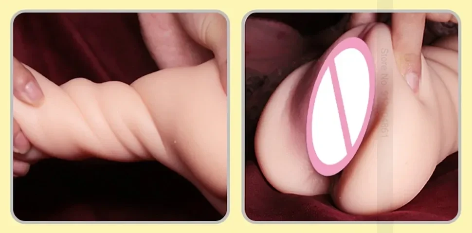 realistic pink labia masturbator