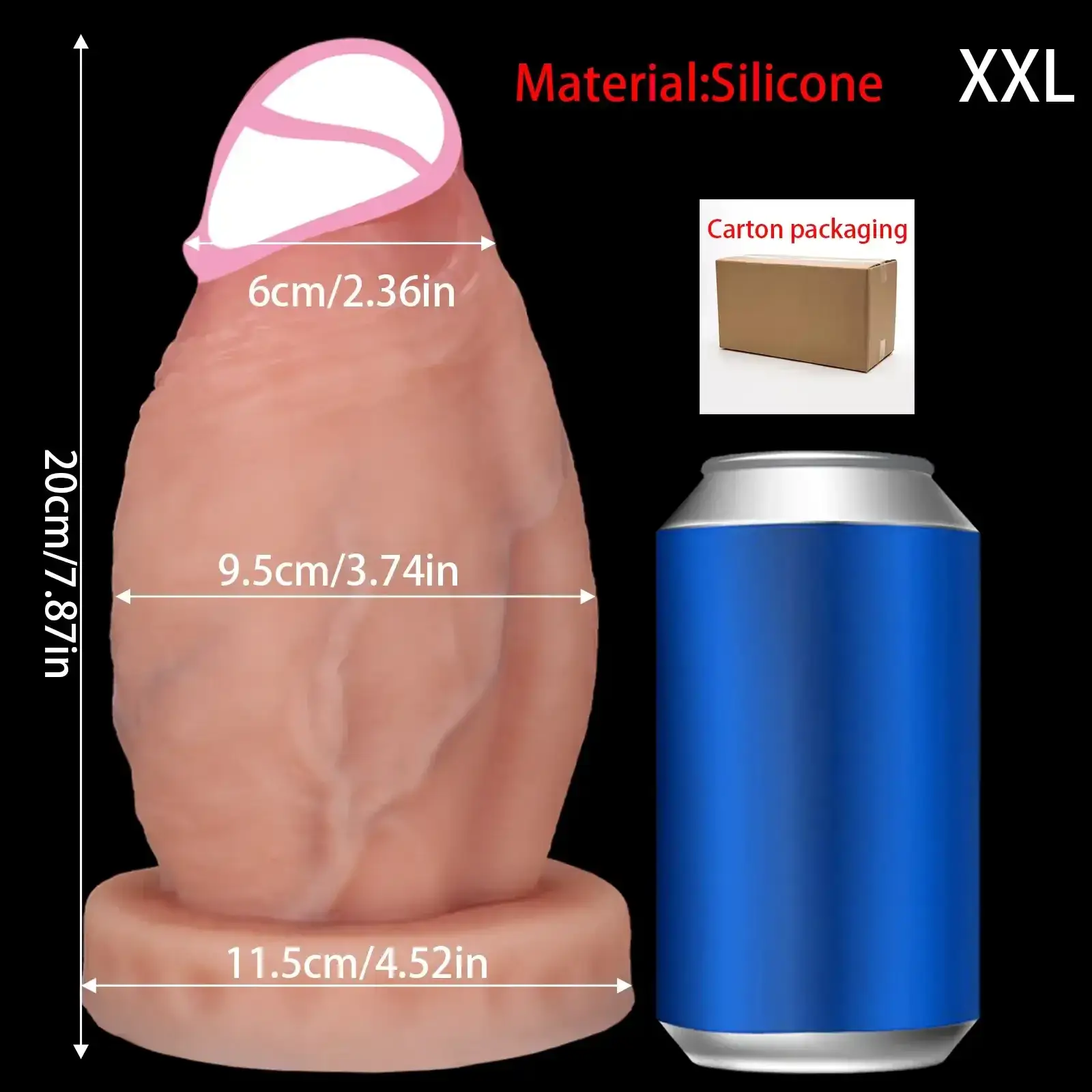 realistic shape silicone anal plug
