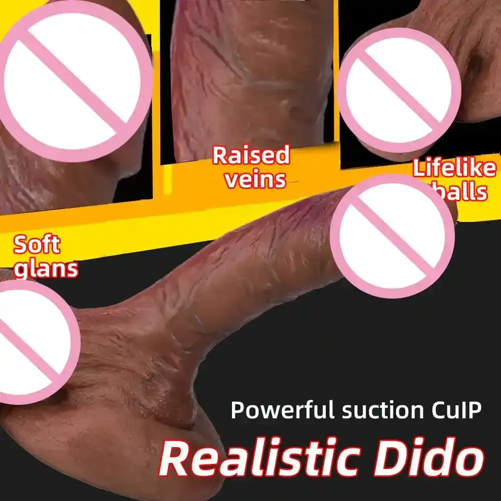 realistic silicone dildo suction cup