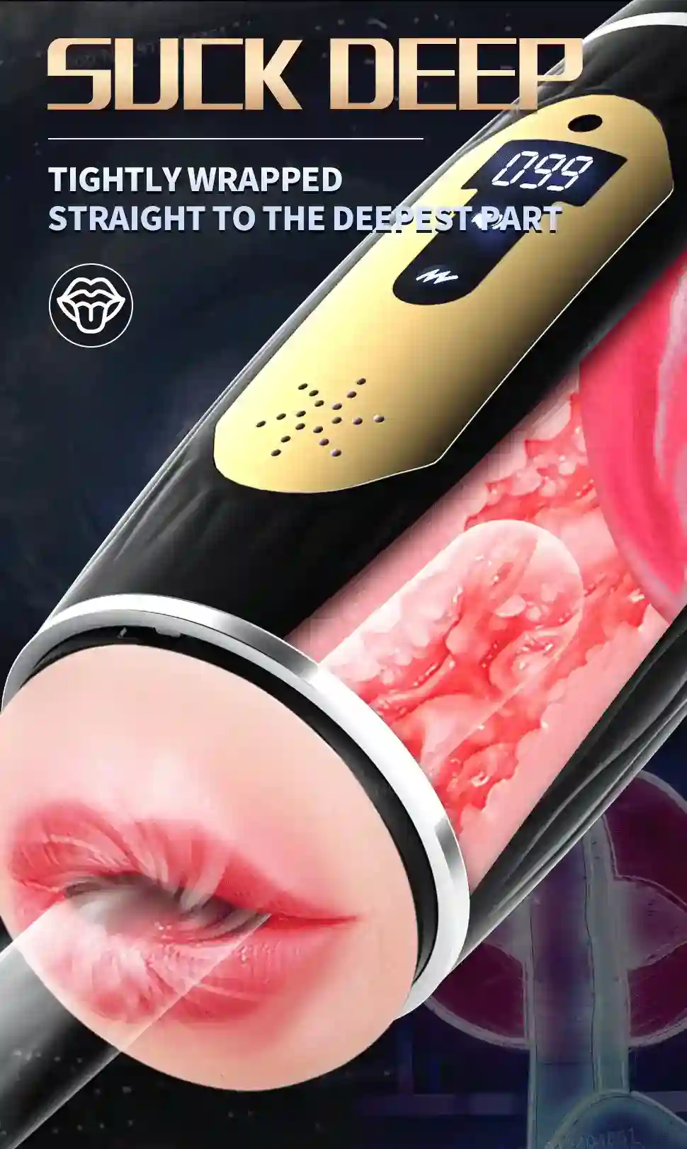 realistic tpe masturbator with suction