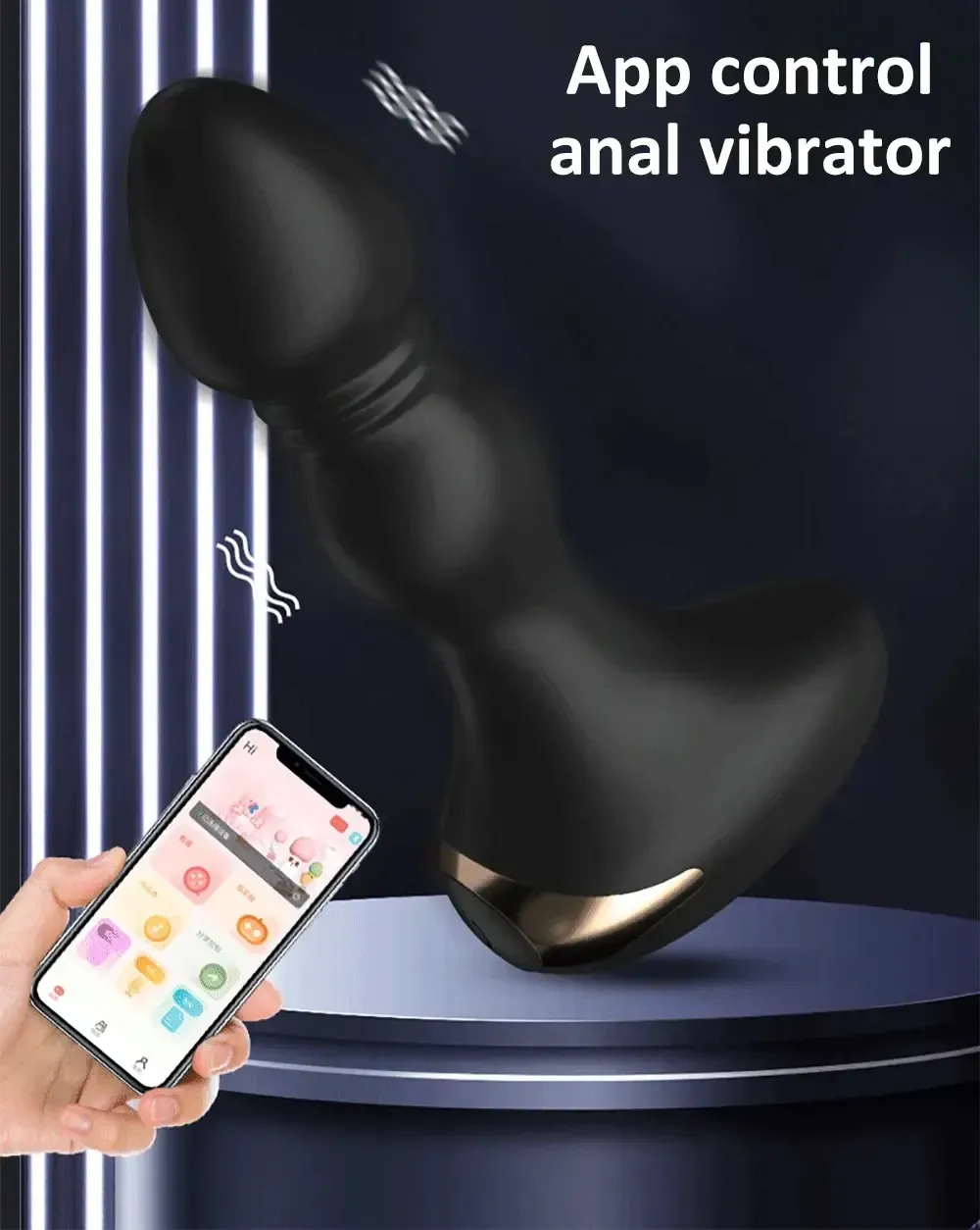 rechargeable app vibrating anal plug