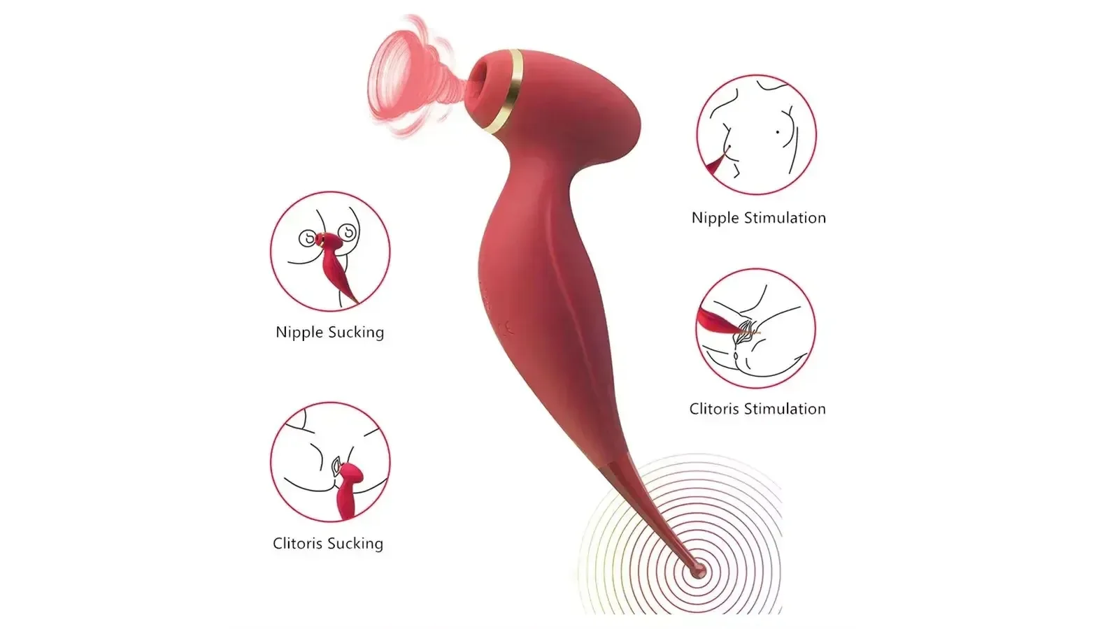rechargeable rose clitoral suction toy