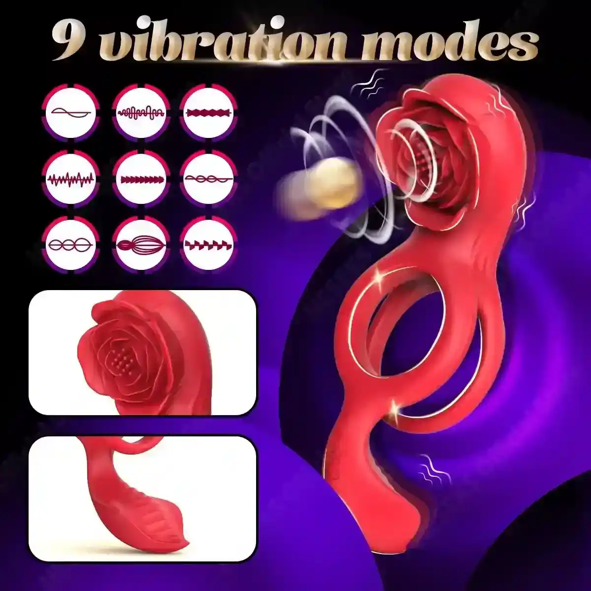 rechargeable rose vibrator couples toy