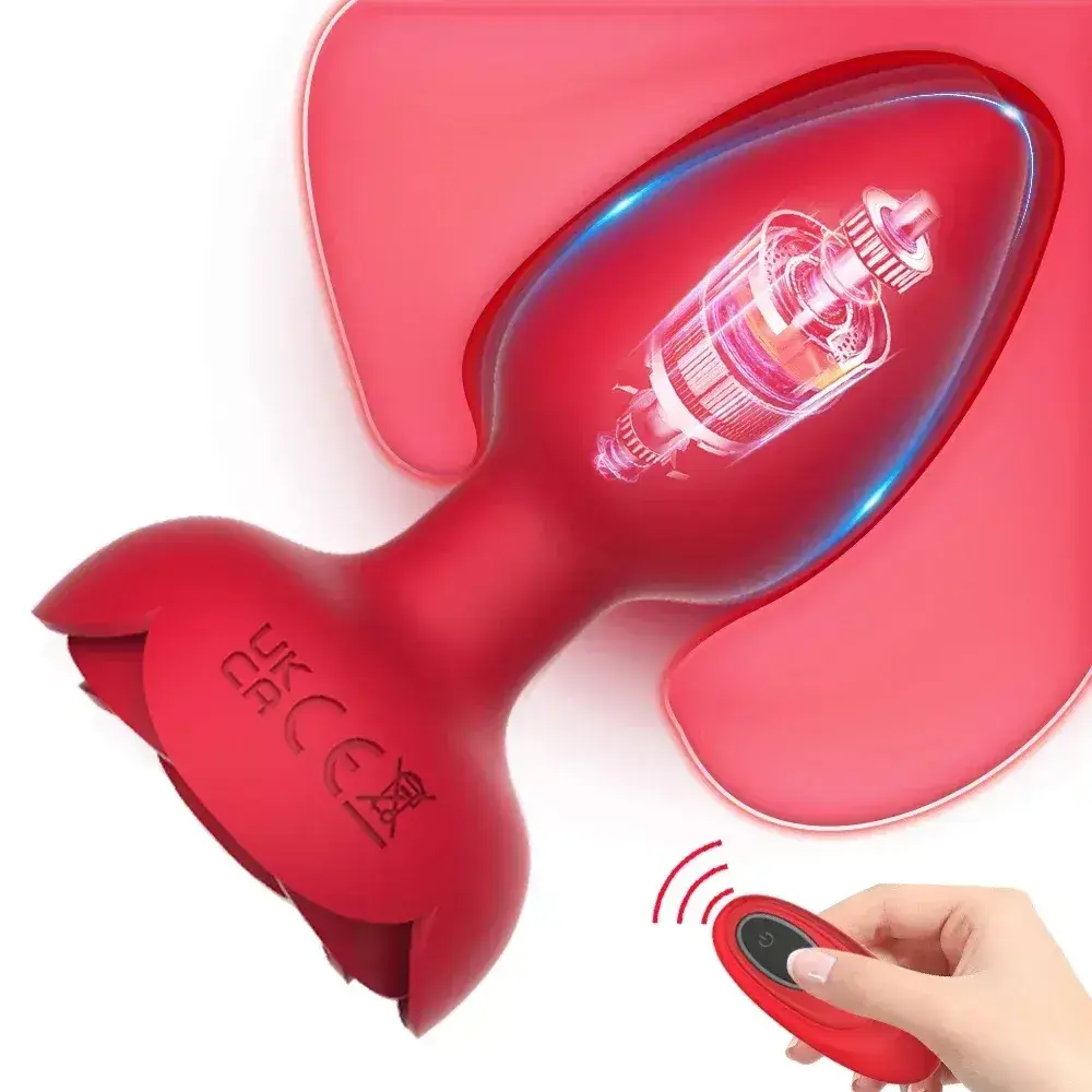 rechargeable silicone butt plug led