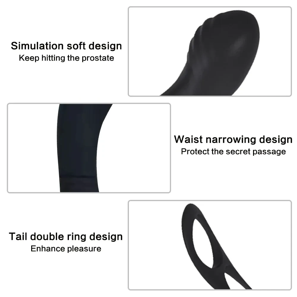 rechargeable silicone butt plug men