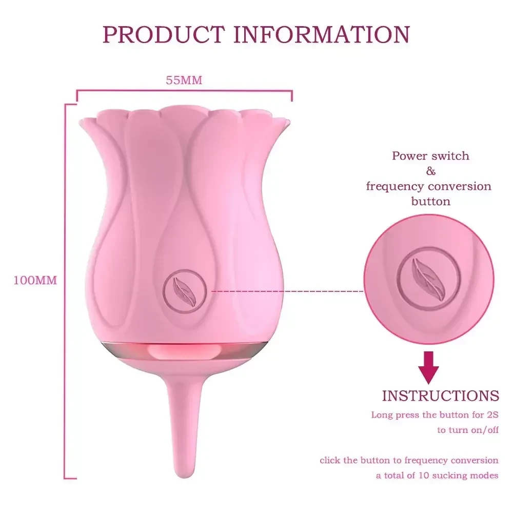 rechargeable sucking rose vibrator usb