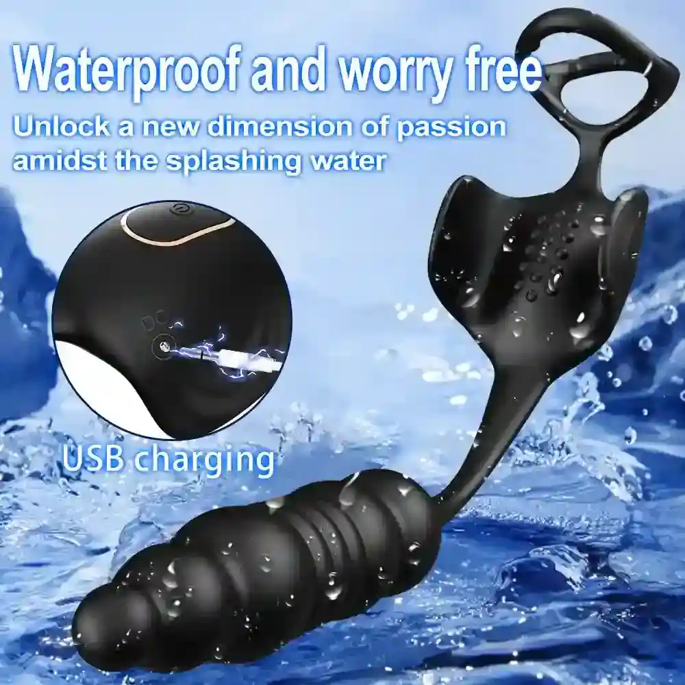 rechargeable thrusting anal plug