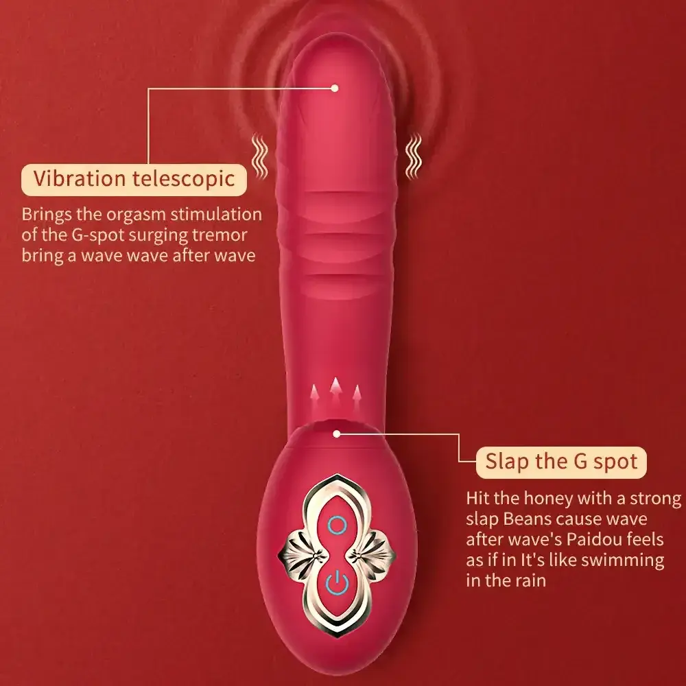rechargeable thrusting dildo black