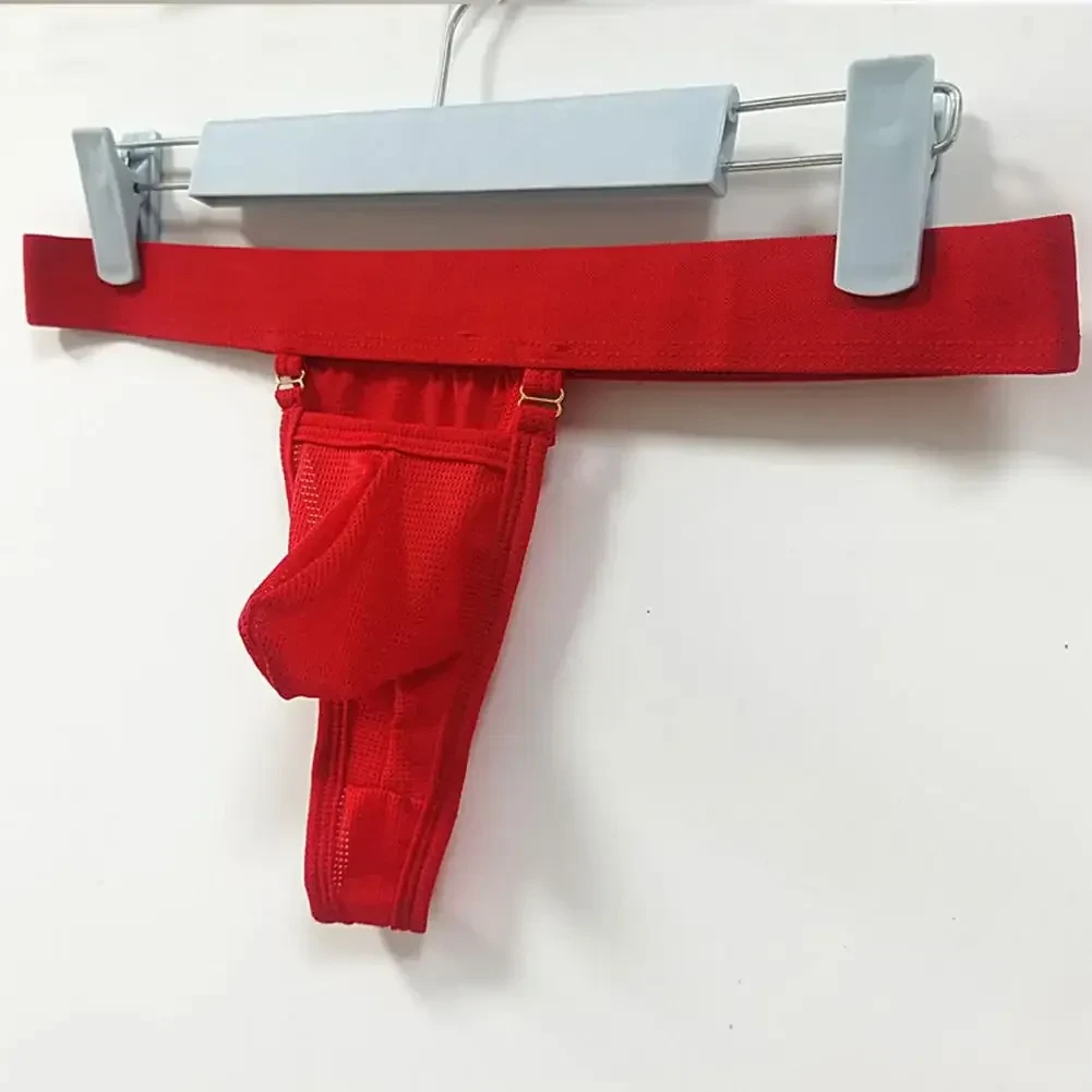 red nylon spandex mens thong