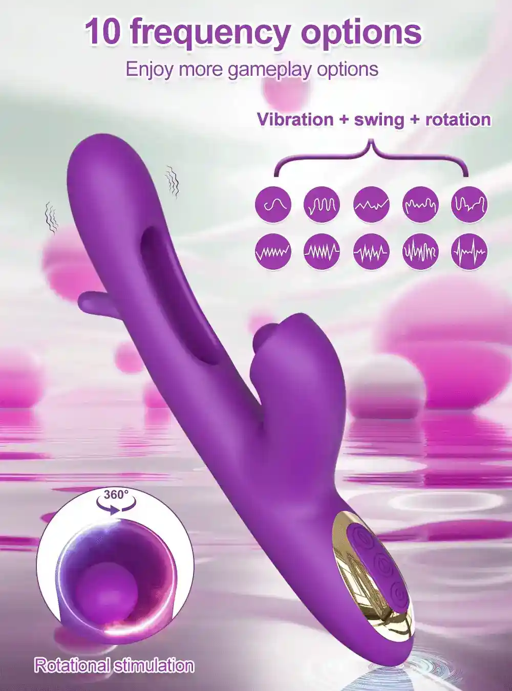 red silicone rotating g spot vibrator