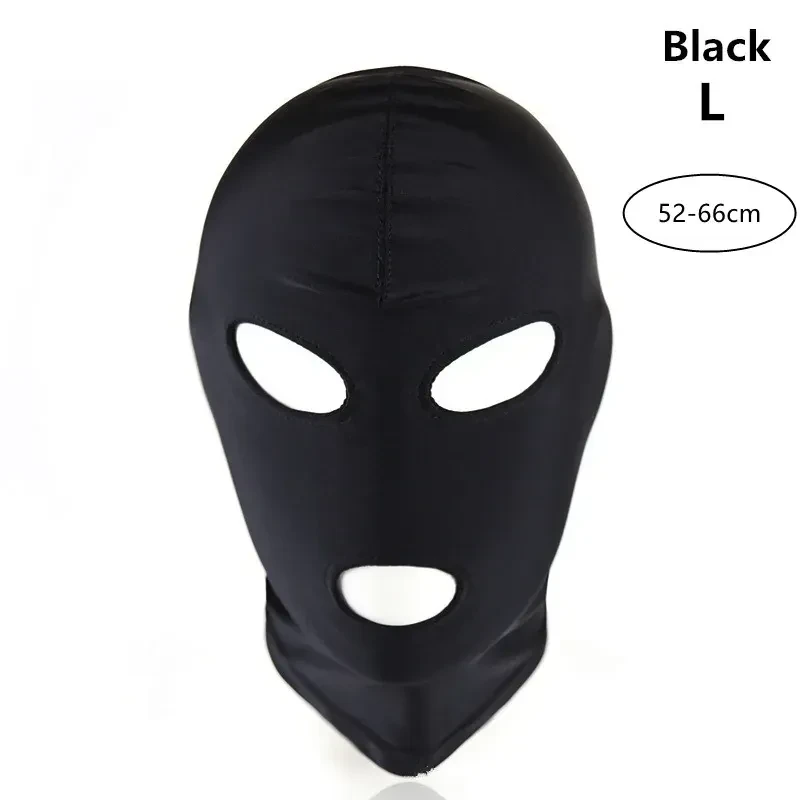 red spandex full head mask