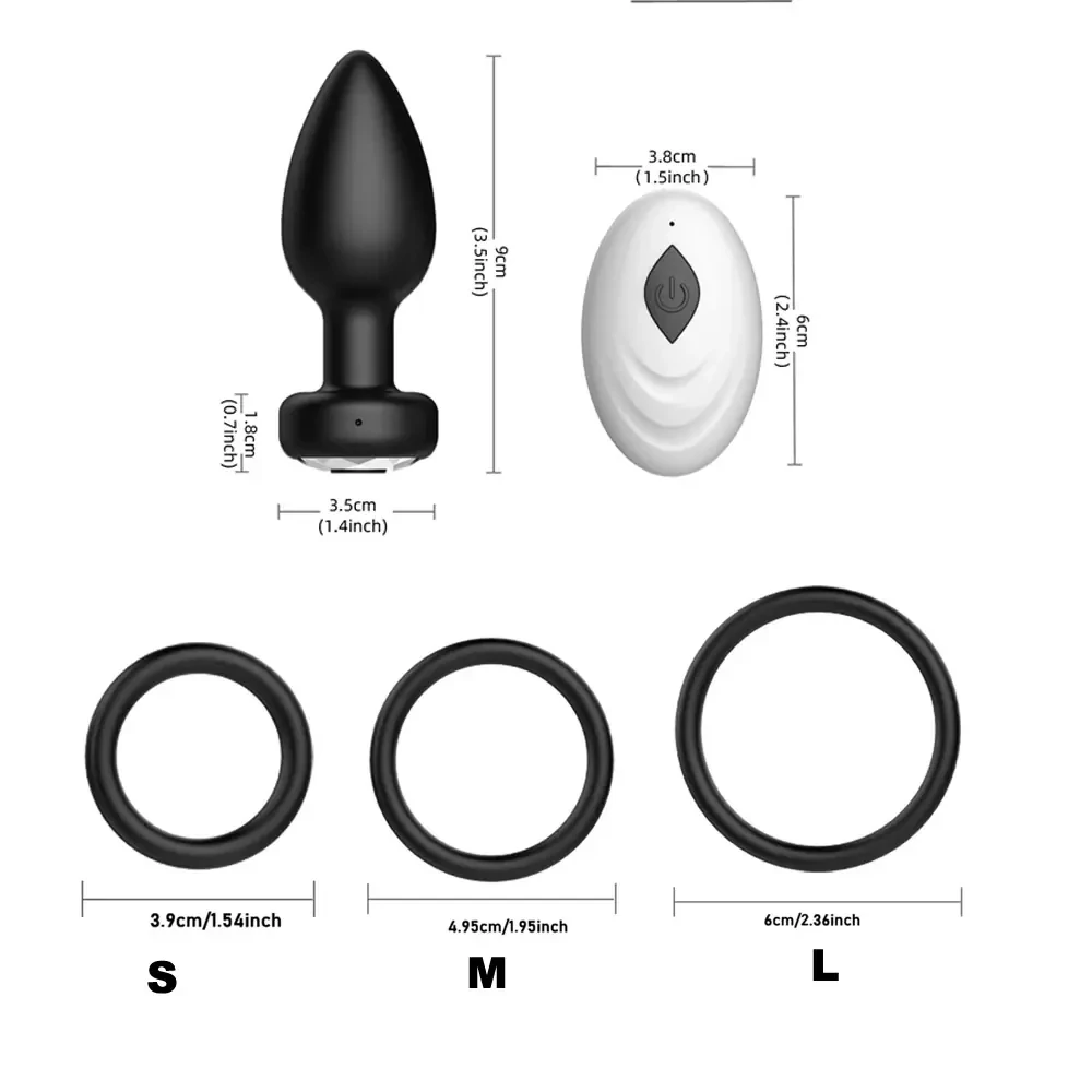 remote anal plug vibrator waterproof