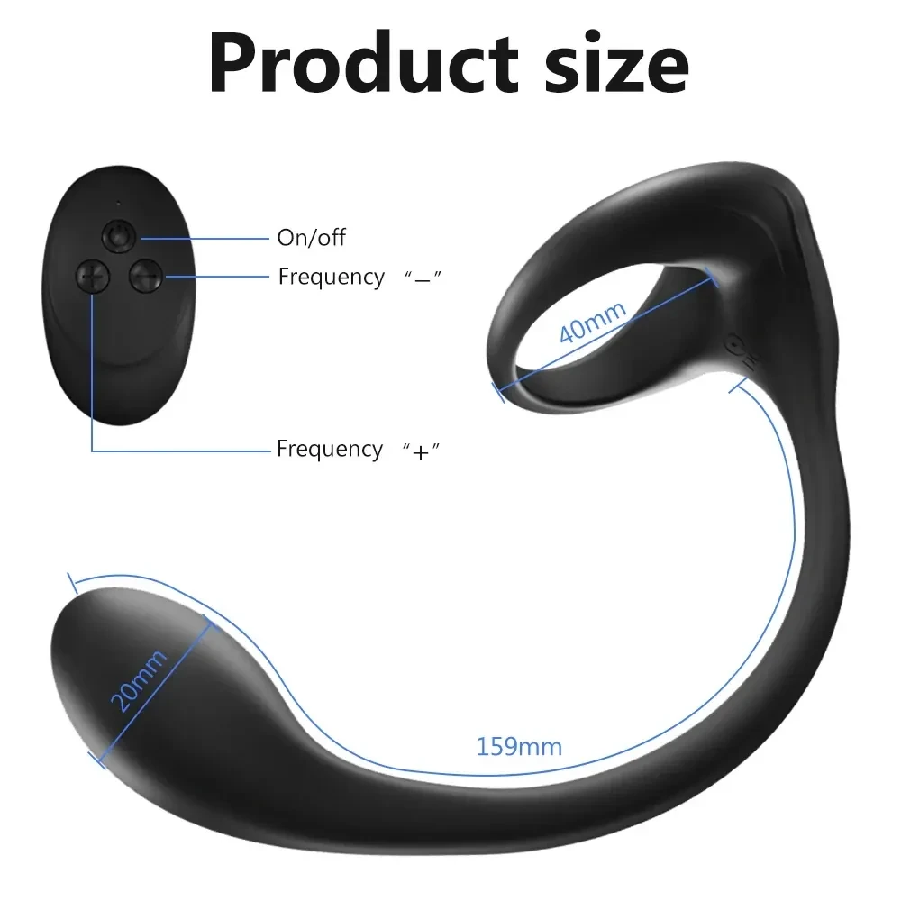 remote control anal vibrator black