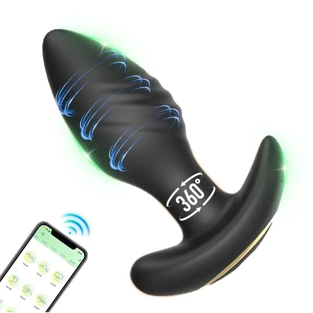 remote control prostate massager spiral texture