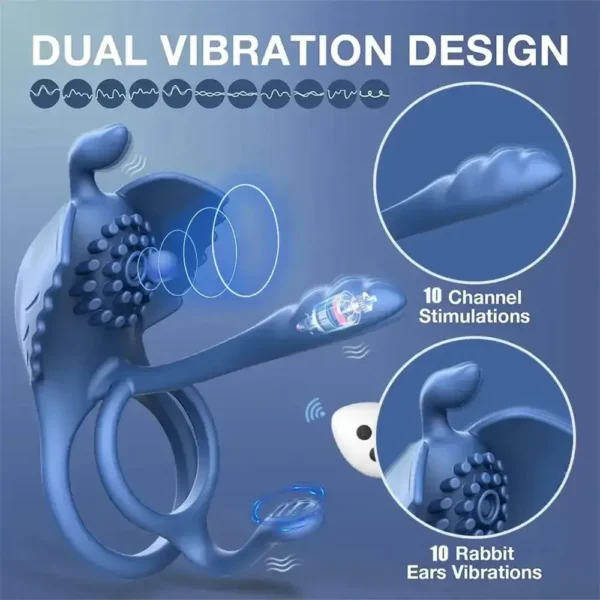remote control vibrating cock ring men