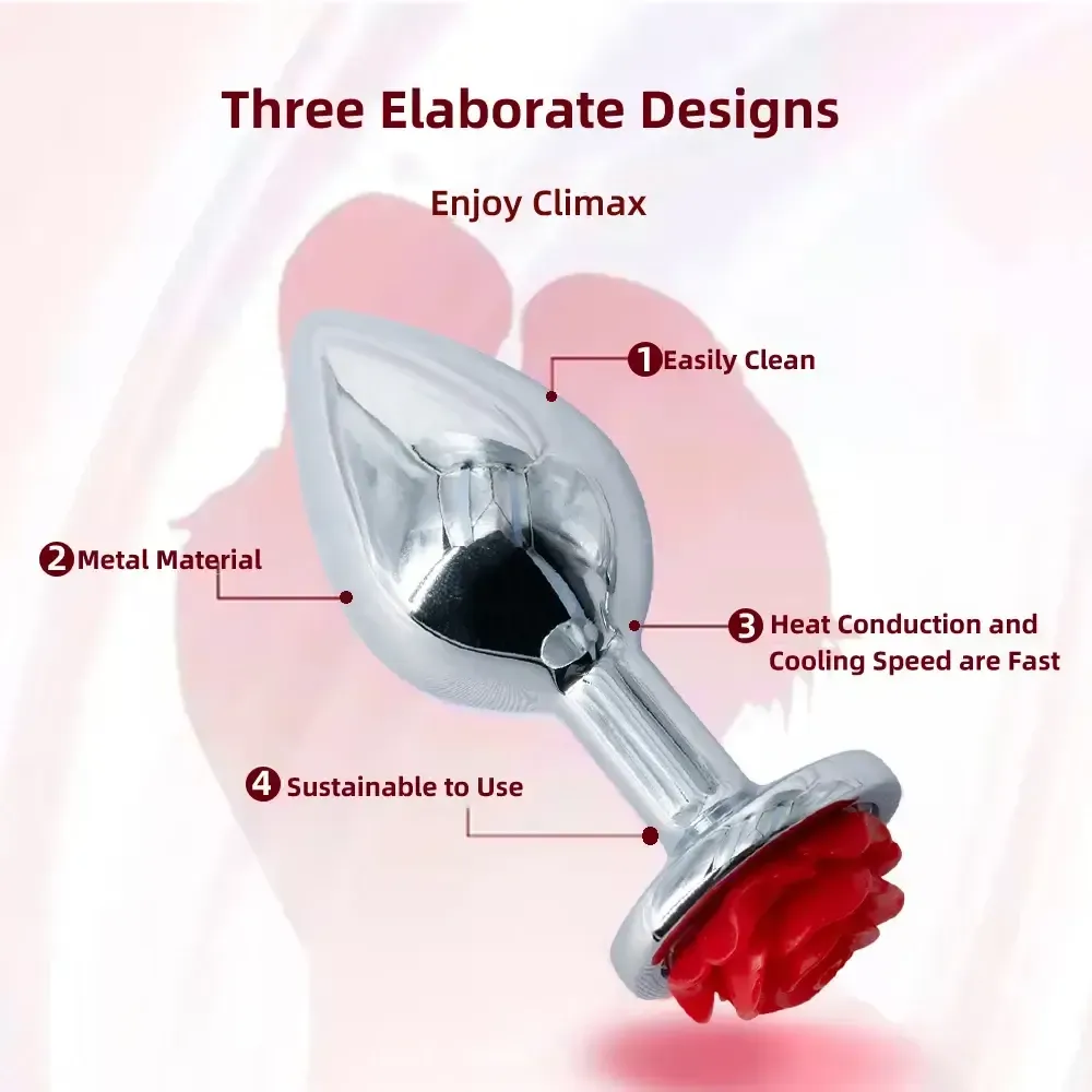 rose base metal anal plug