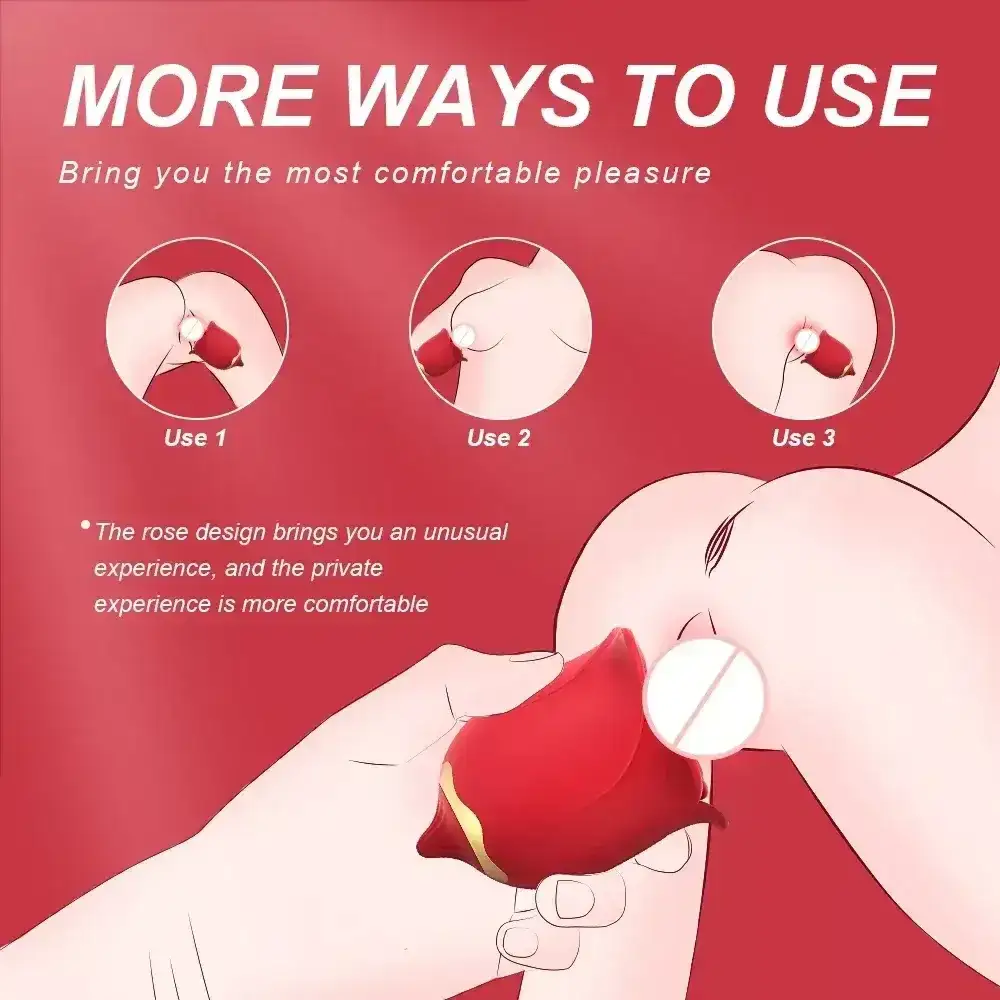 rose bud clitoral vibrator licking