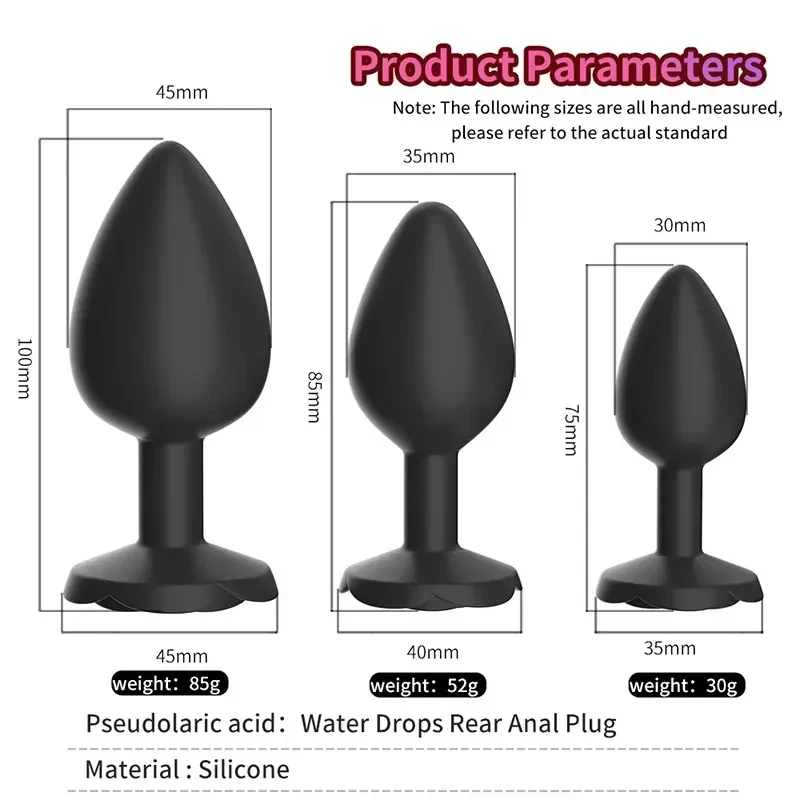 rose design anal plug medium