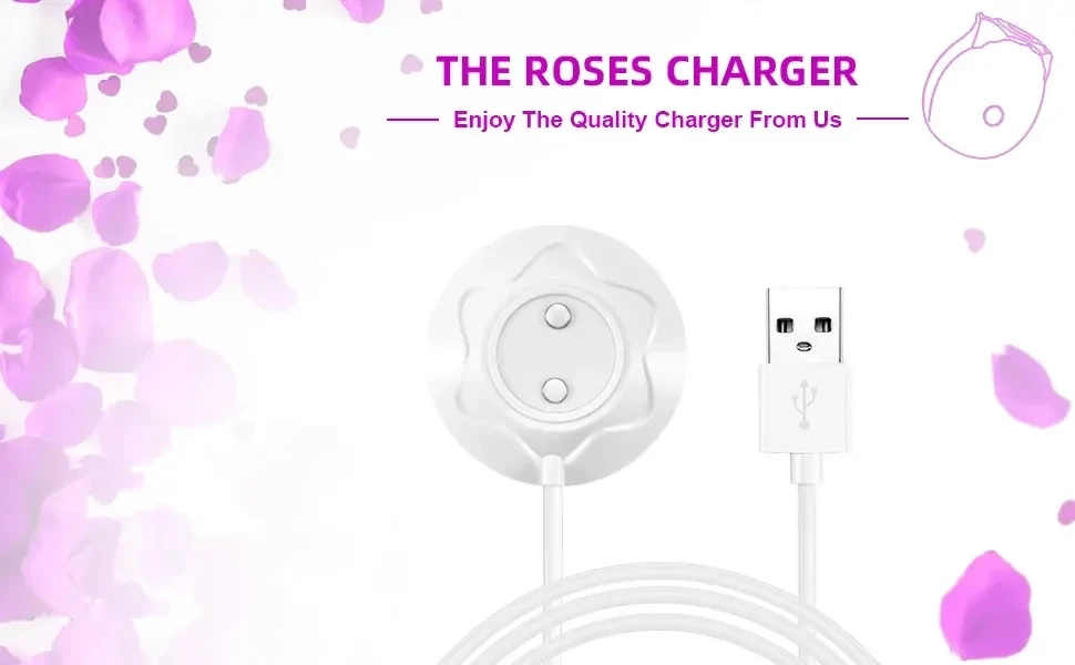 rose toy fast charging usb cable