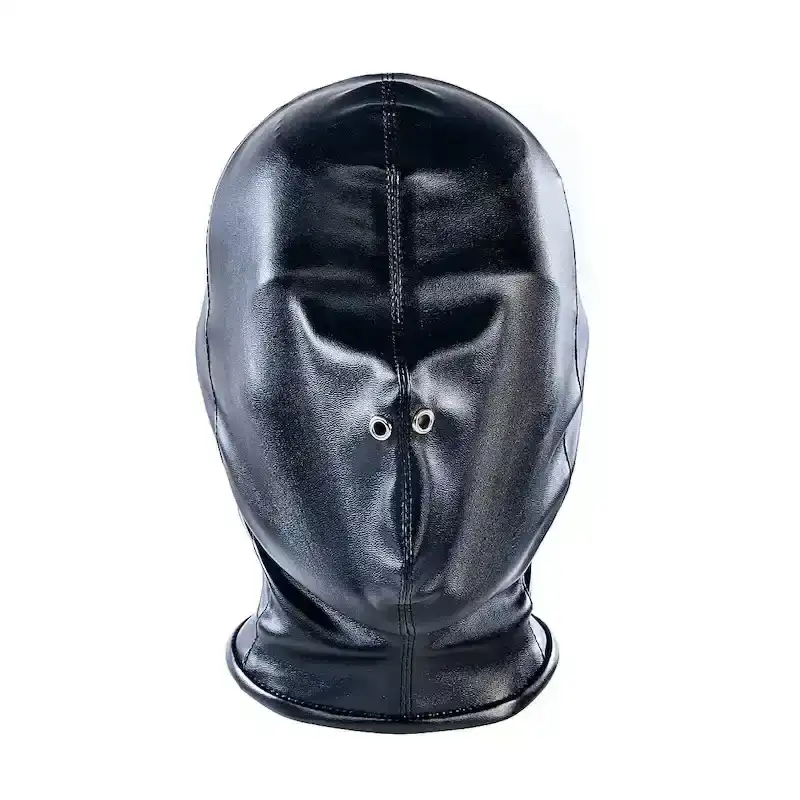 sensory bdsm pu leather head covering