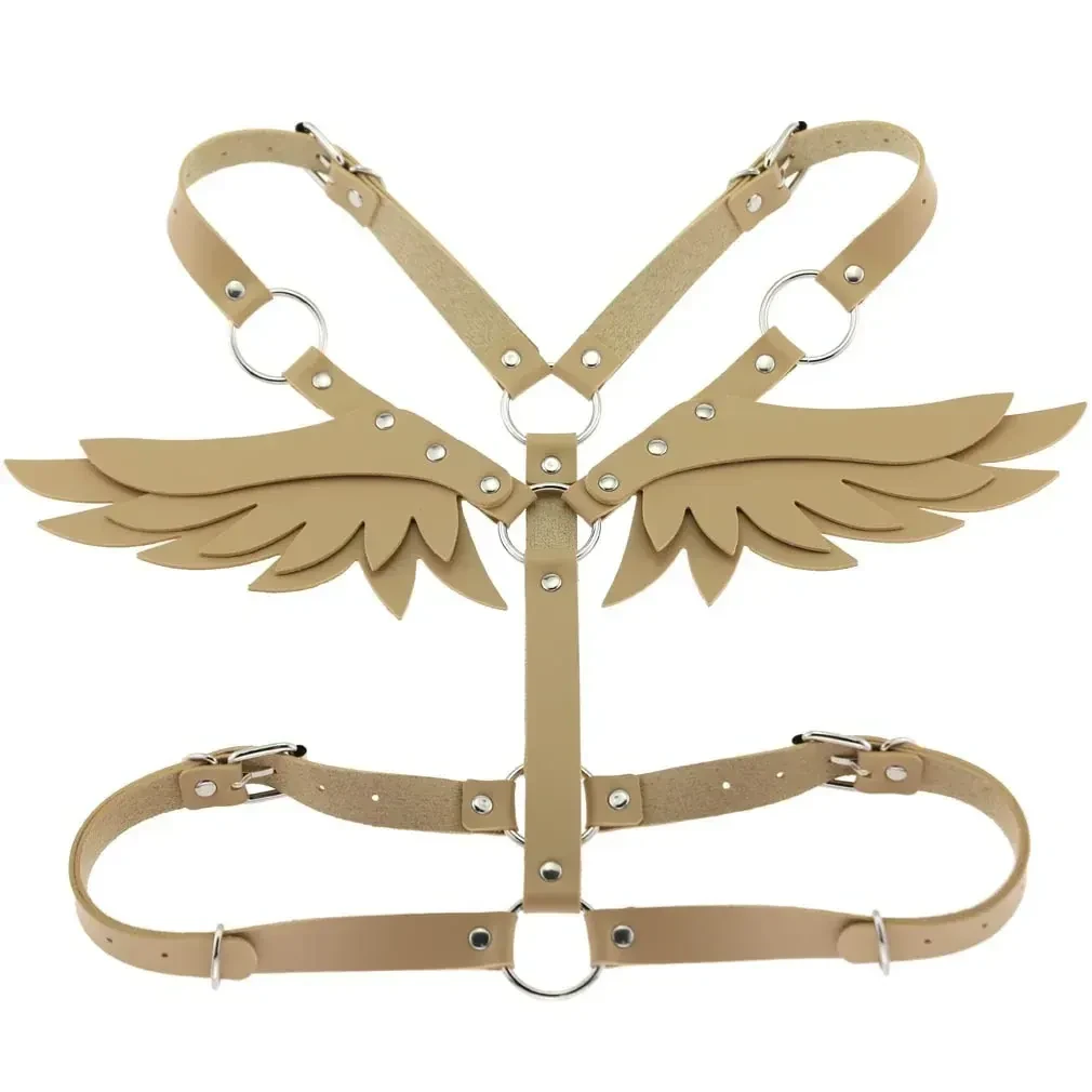 sensual leather wing chest harness