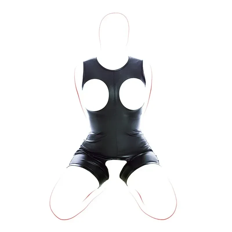 sexy pu leather open crotch