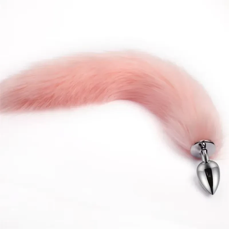 shiny metal fox tail plug
