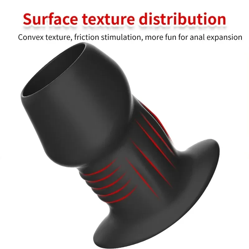 silicone anal dilator black textured