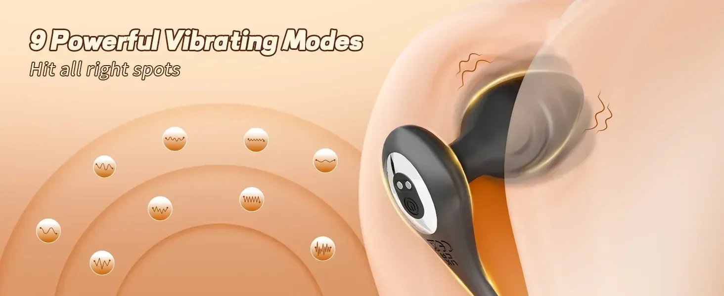 silicone anal plug penis ring remote