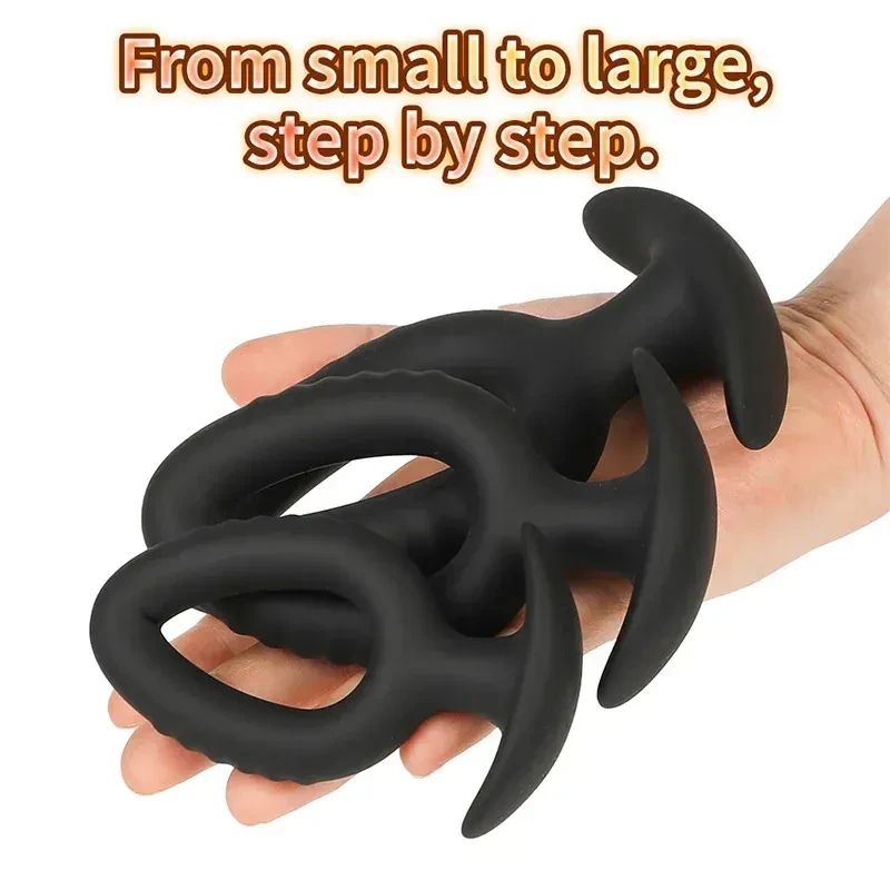 silicone anal plug tapered tip black