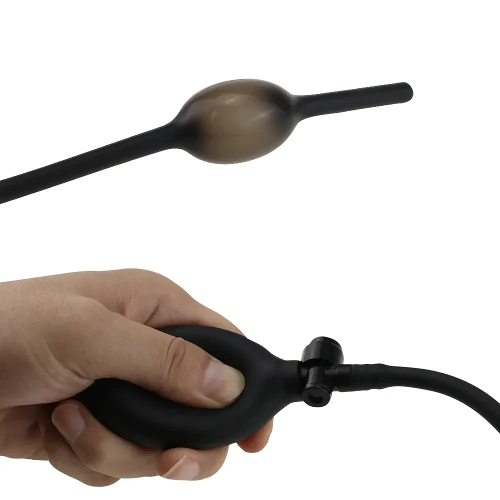 silicone anal plug with air inflation
