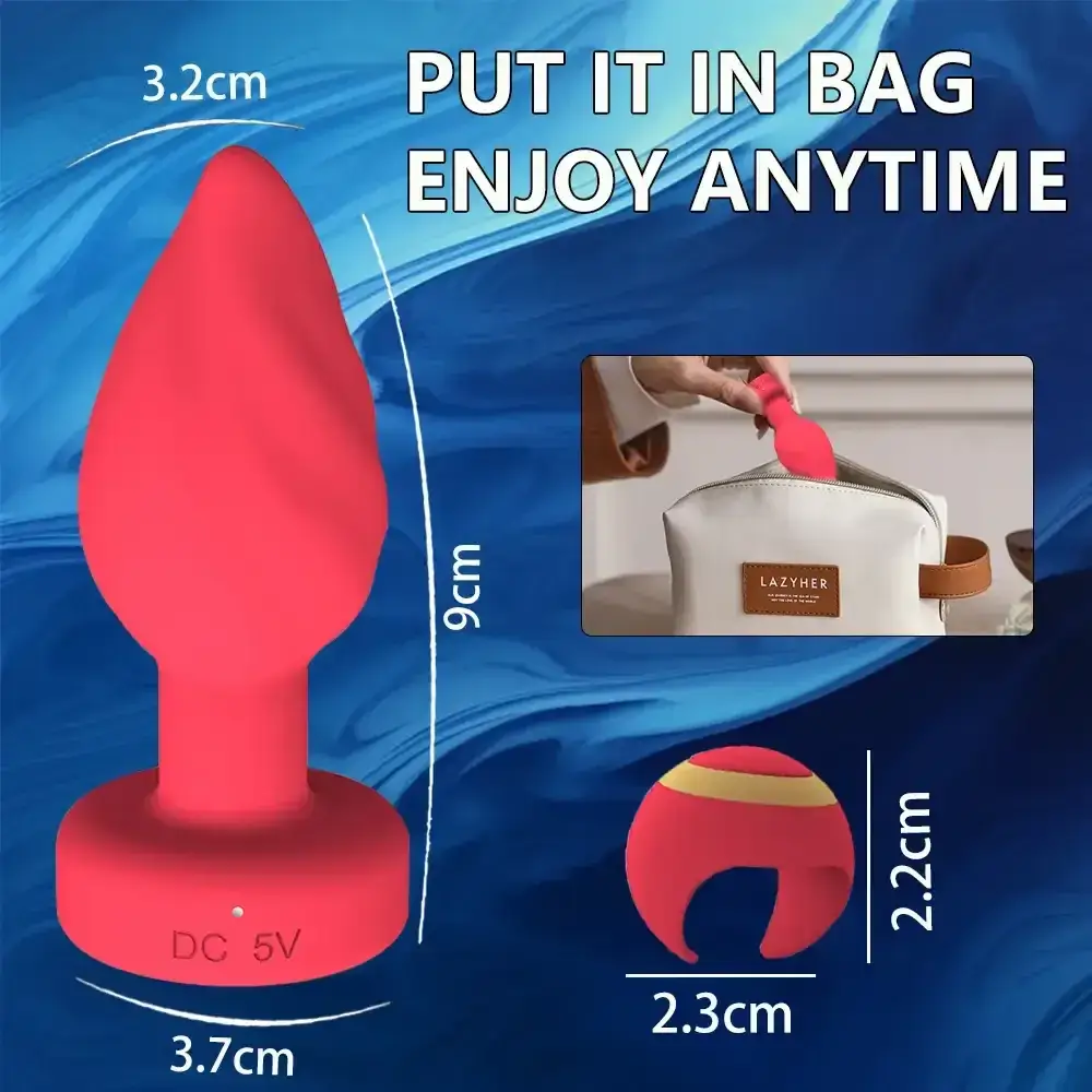 silicone anal plug with led lights