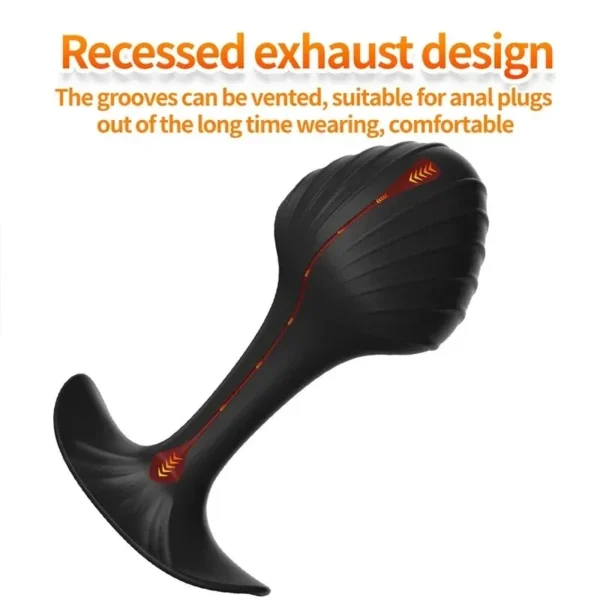 silicone anal plug with textured dimples