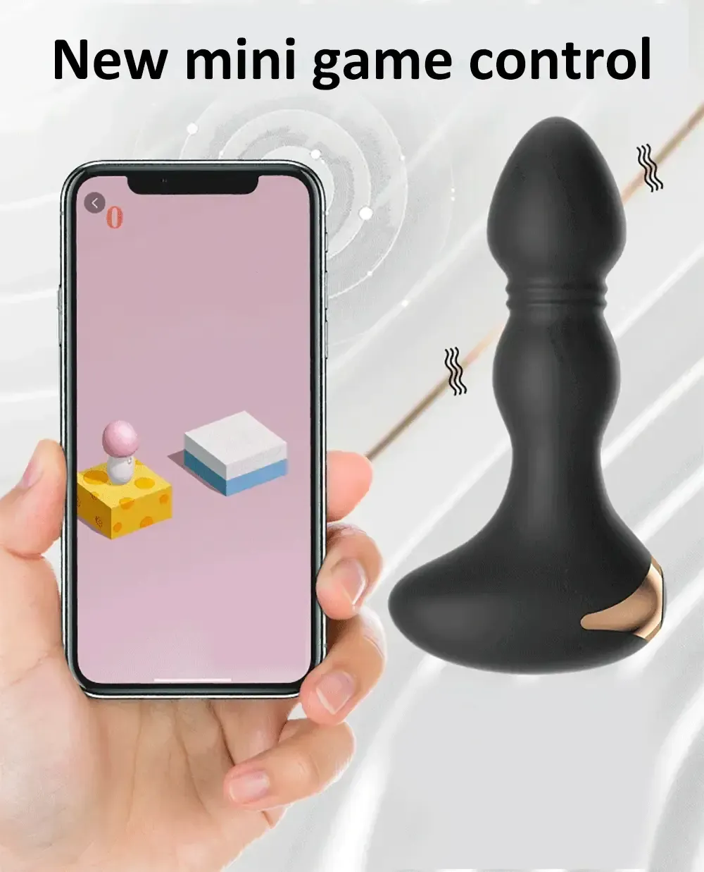 silicone app control anal plug