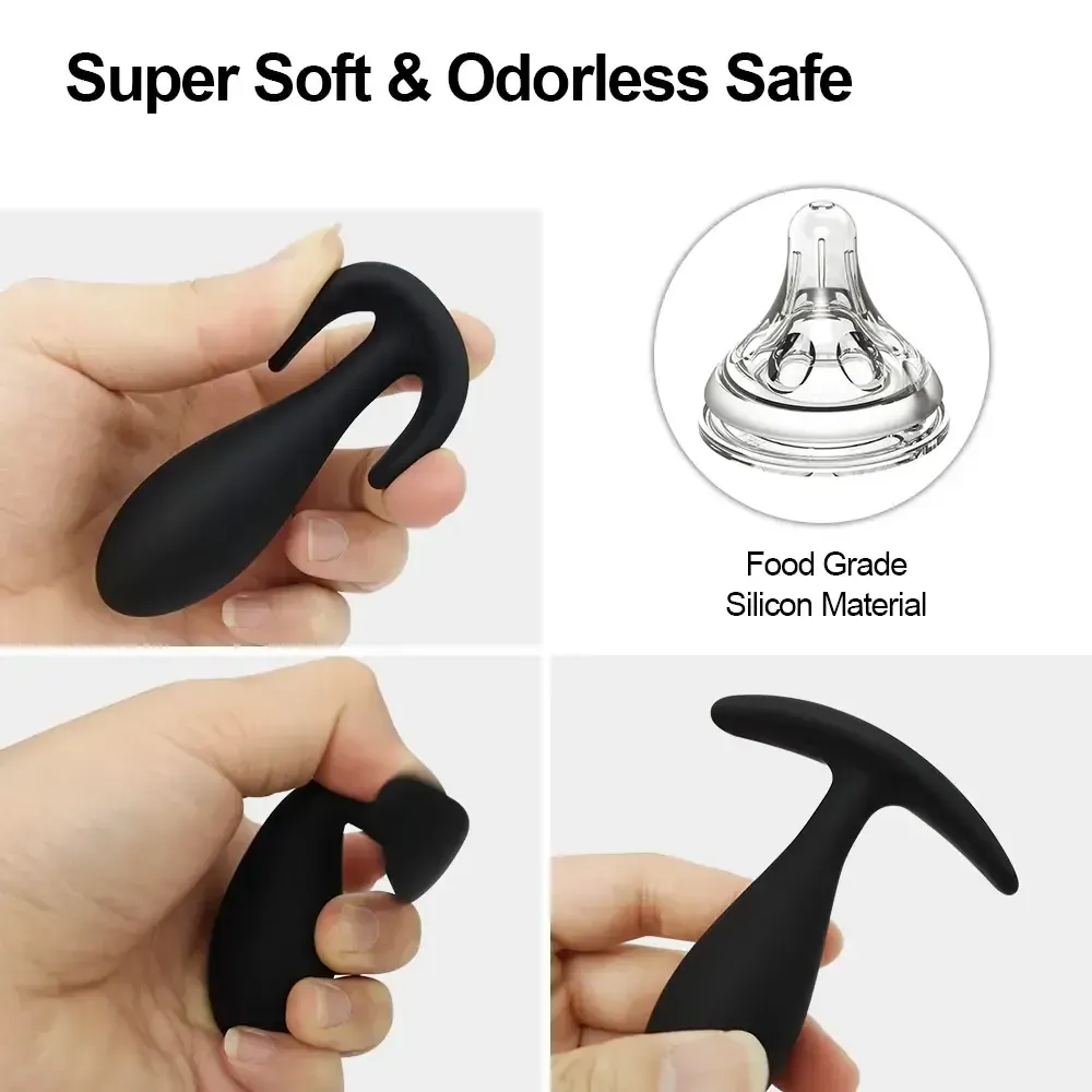 silicone butt plug with flared base