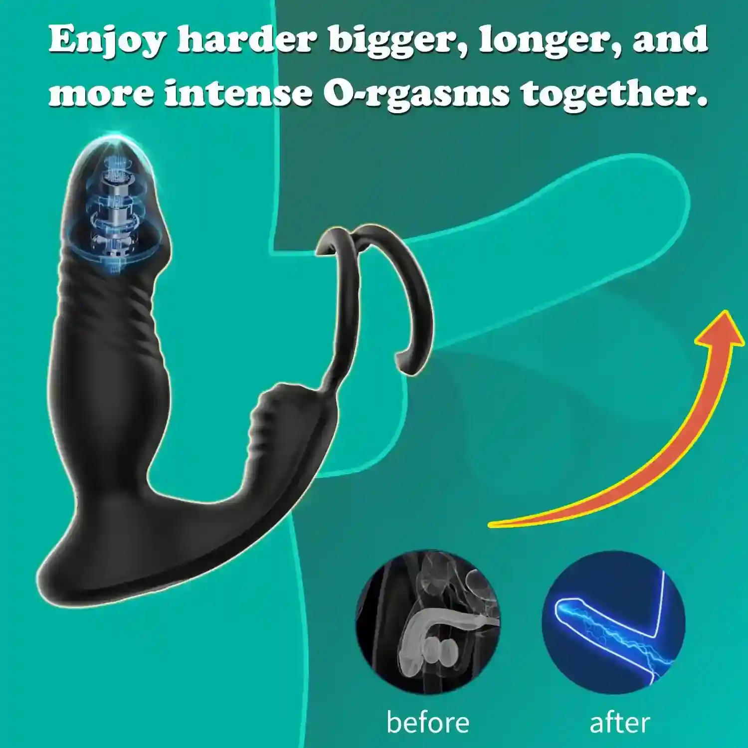 silicone cock ring prostate massager
