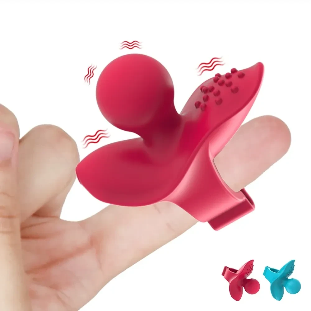 silicone finger vibrator cyan