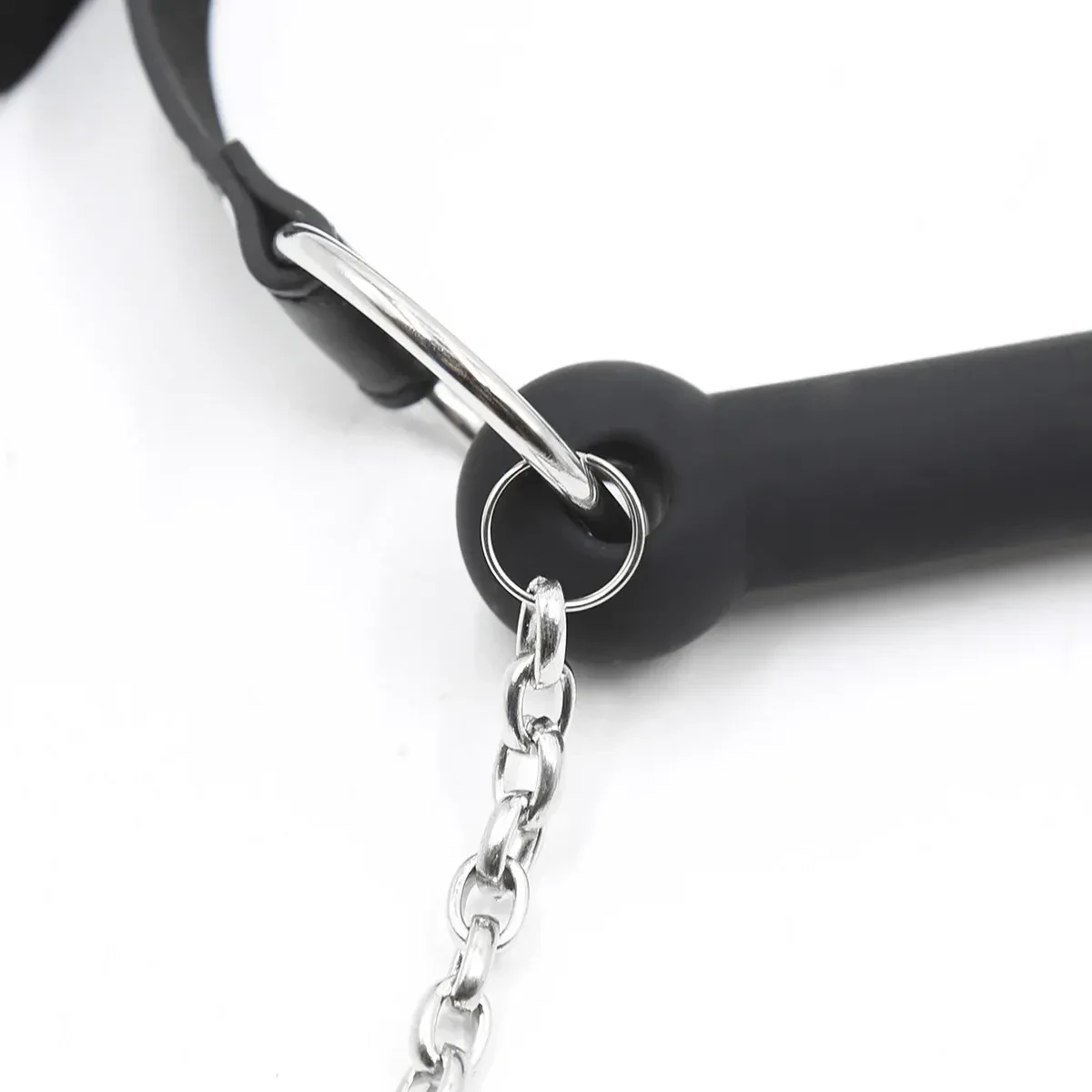 silicone gag head piece black