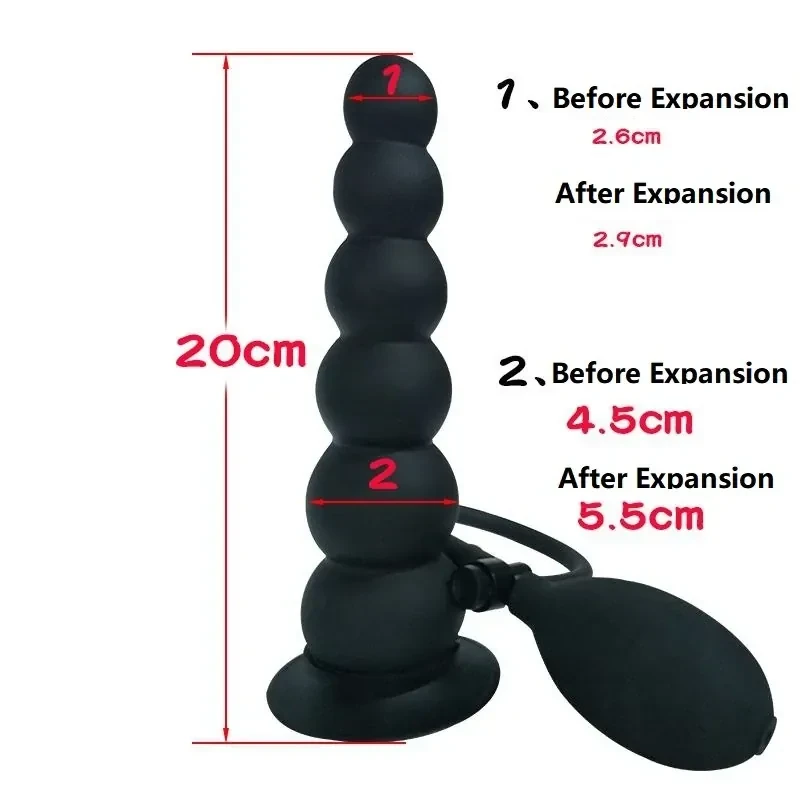 silicone inflatable prostate stimulator