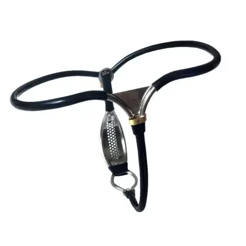 silicone lined chastity belt black