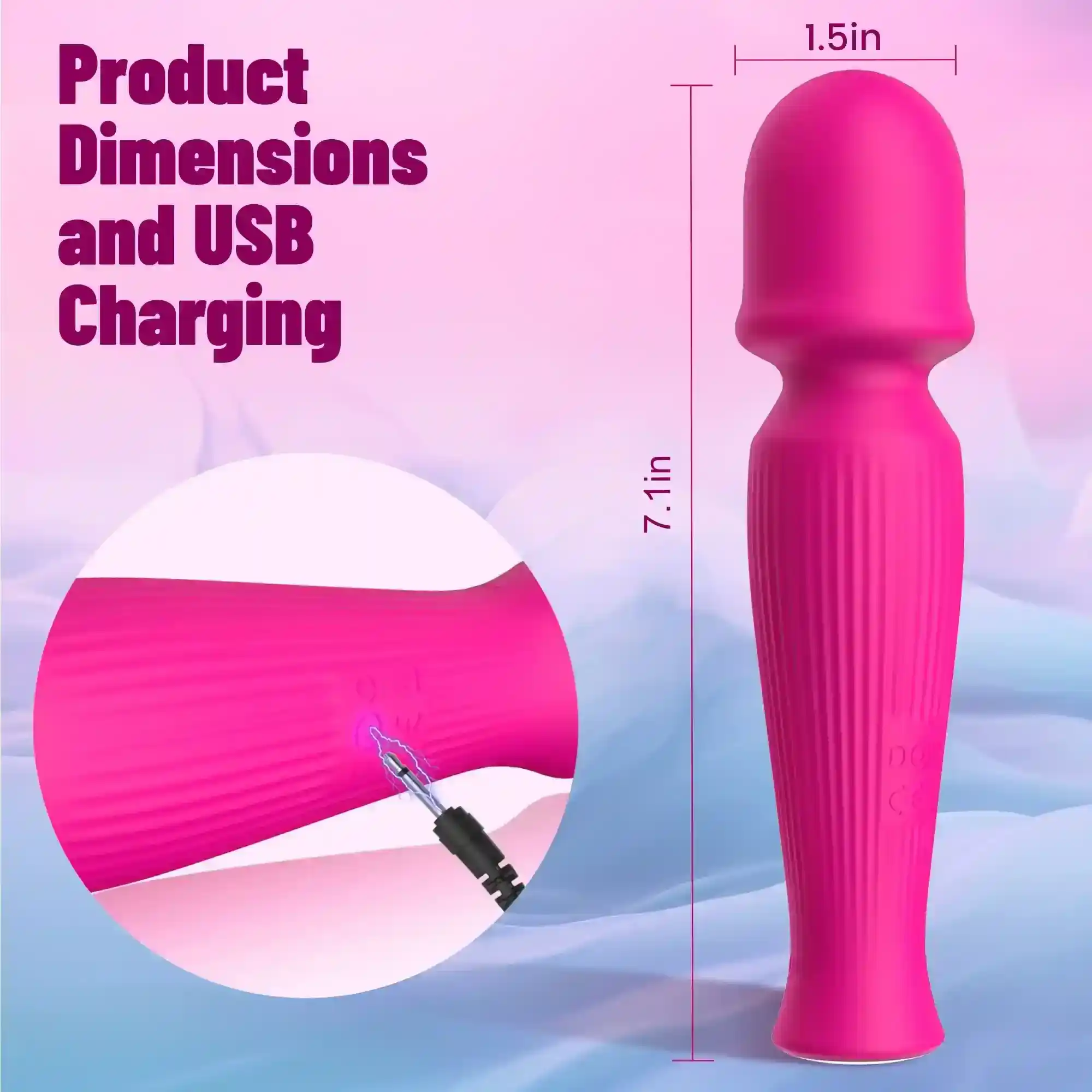 silicone mini wand 10 vibration modes