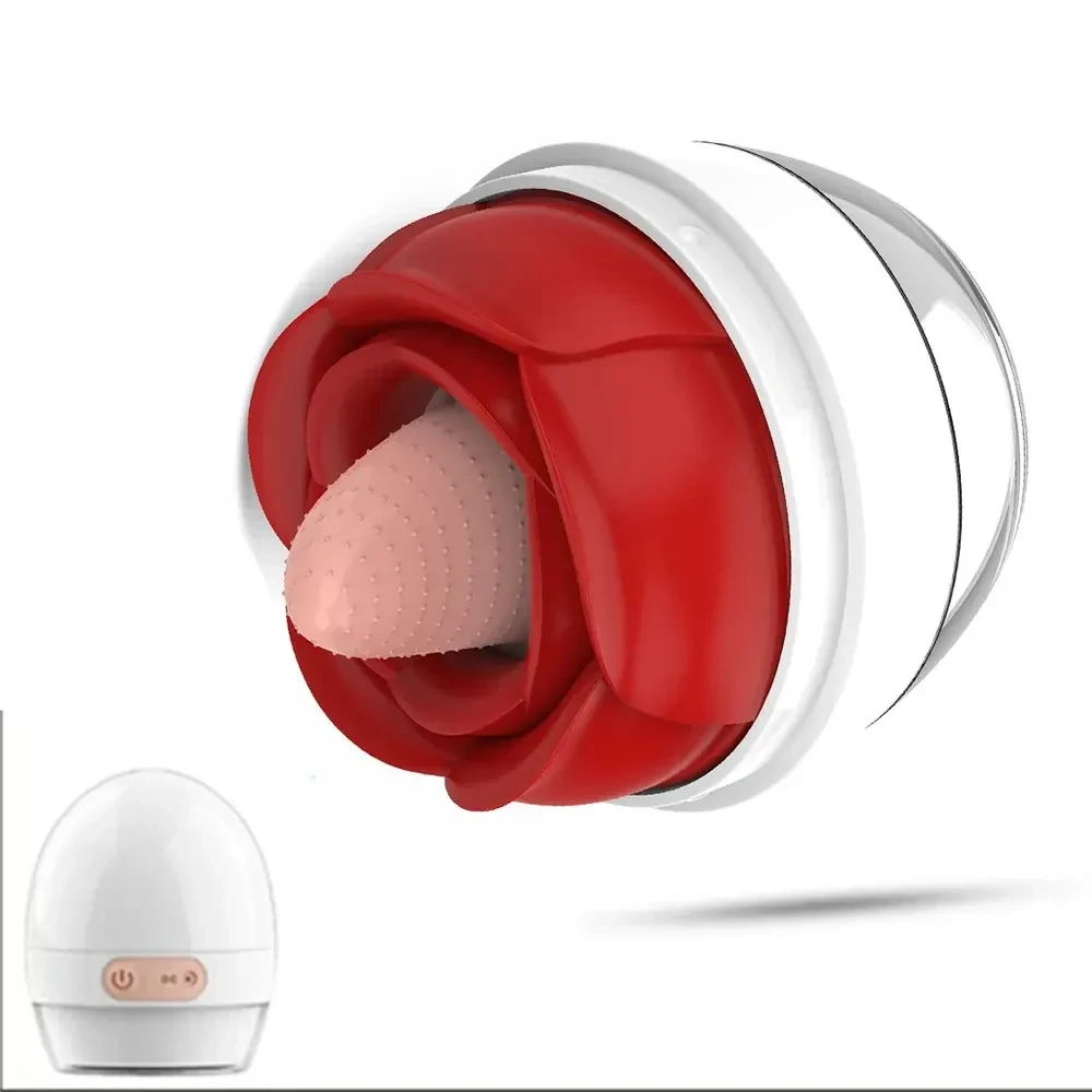 silicone rose sex toy licking