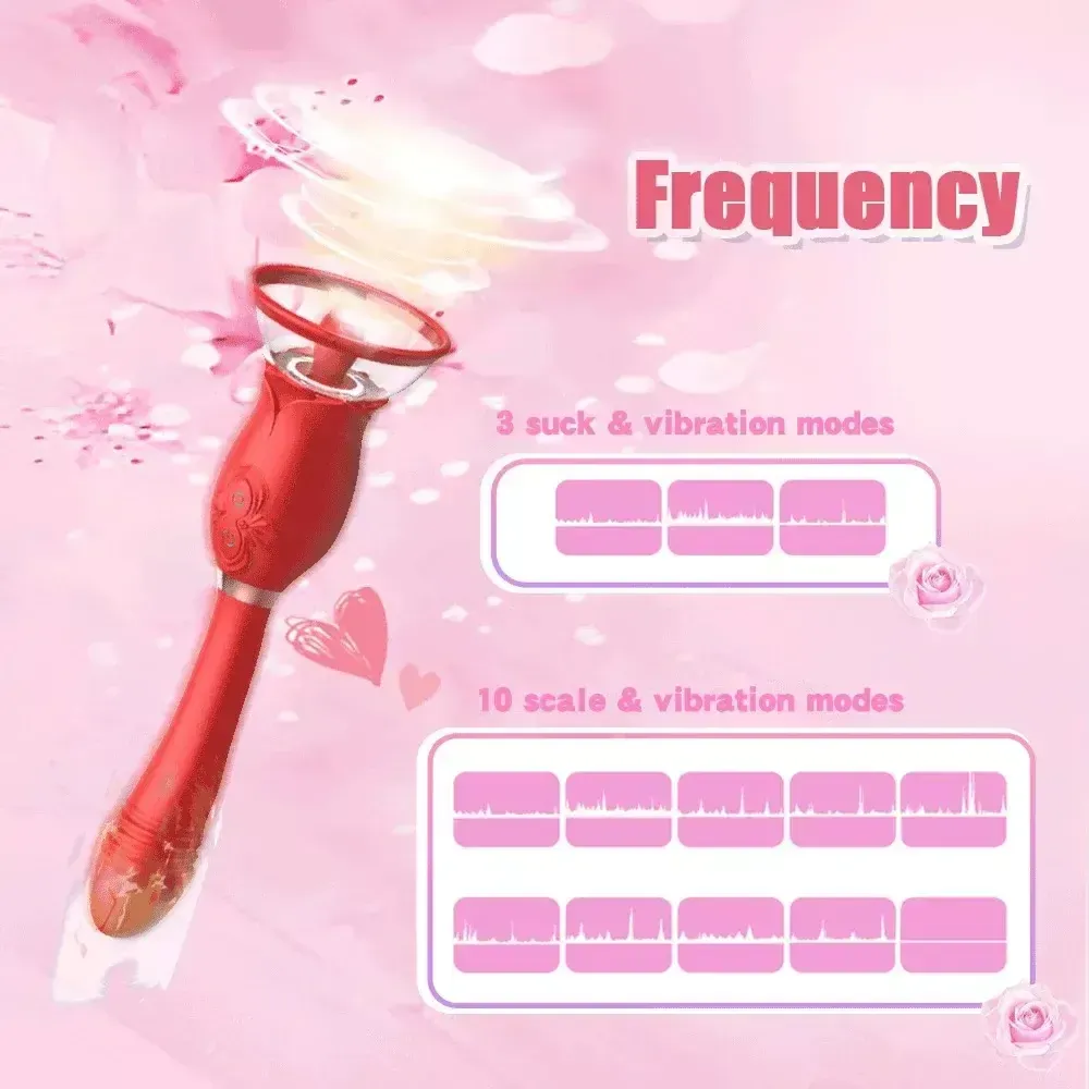 silicone rose sex toy realistic tongue