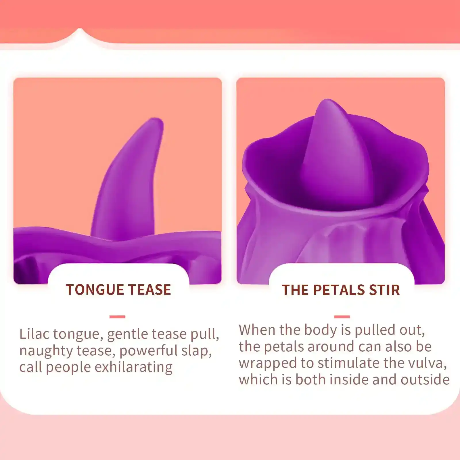 silicone rosebud tongue tease vibrator