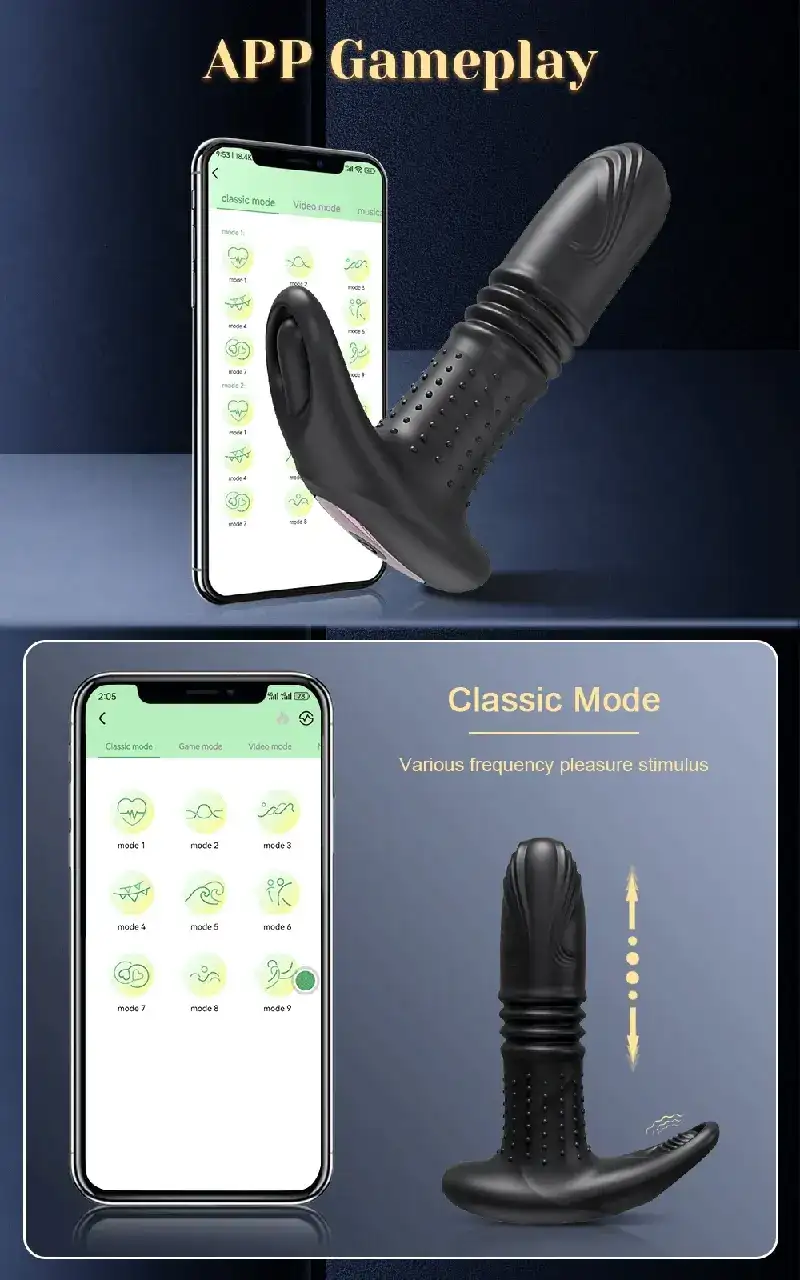 silicone vibrating butt plug app control