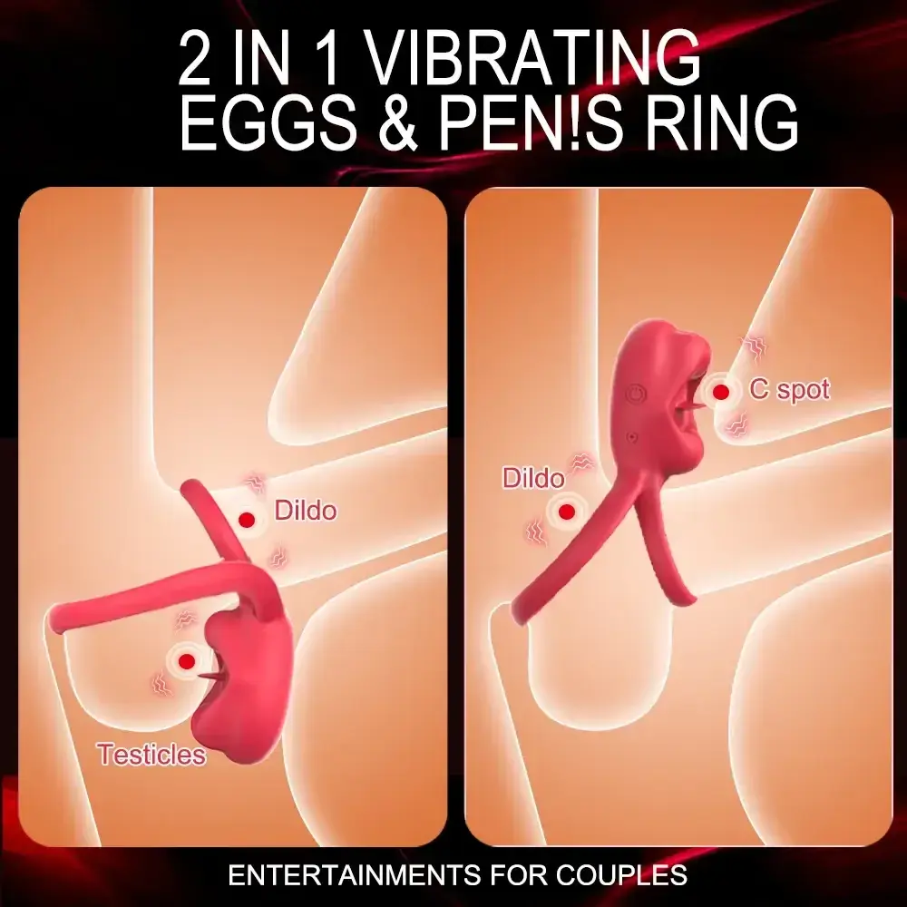 silicone vibrating cock ring pink rose