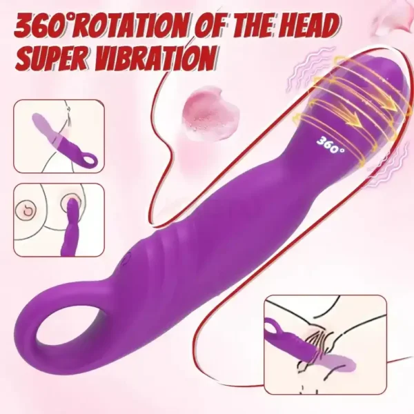 silicone wand vibrator rotating head