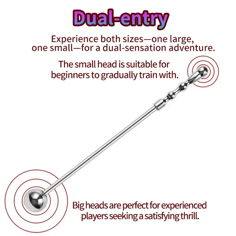 silver metal beaded anal toy