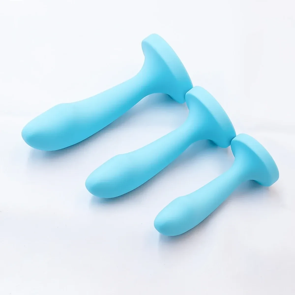 small blue silicone butt plug